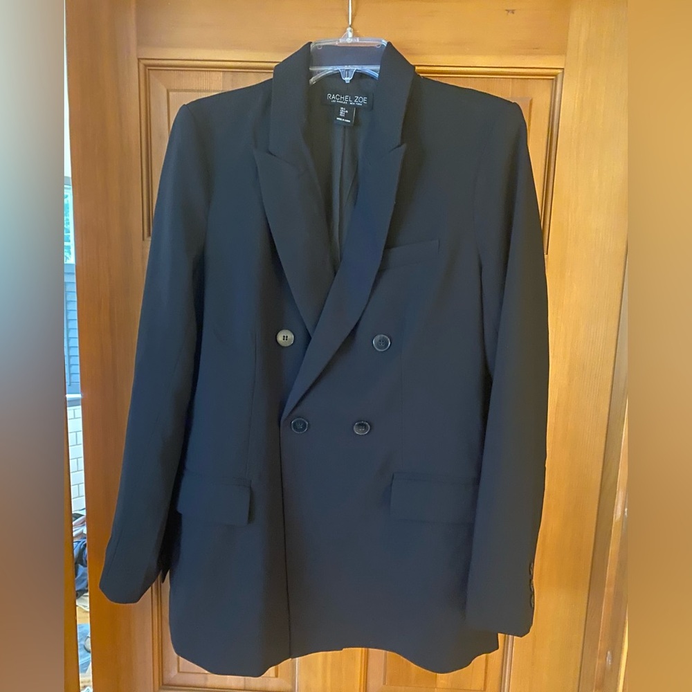 Rachel Zoe Classic Black Double Breasted Blazer. Gorgeous on. Size L